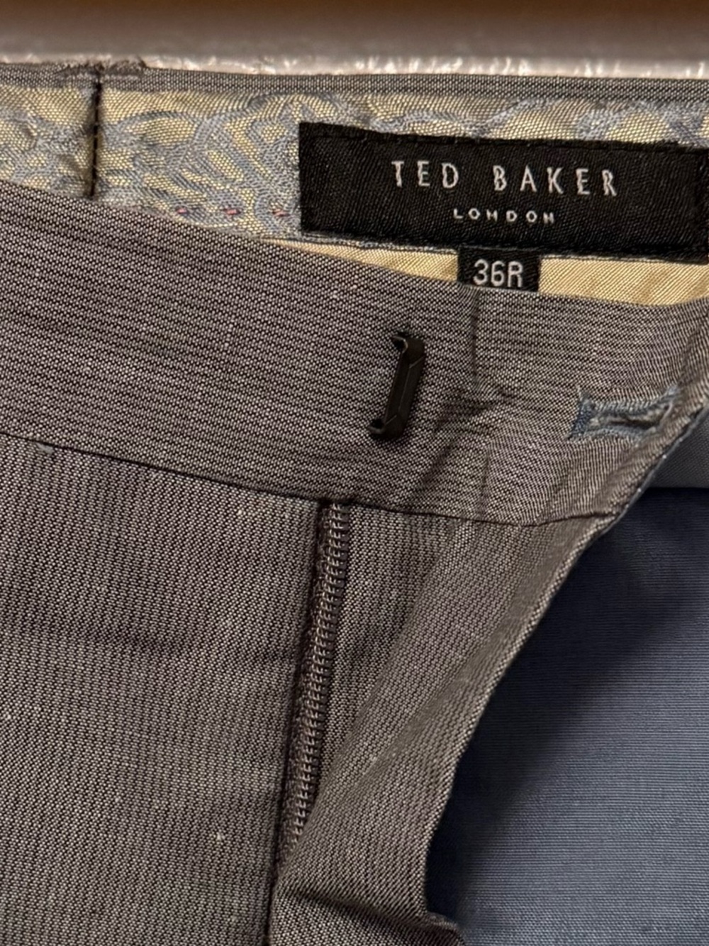 Ted Baker Gray Dress Trousers - Charcoal Finish